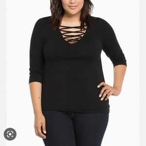 Torrid lace up shirt Size 5